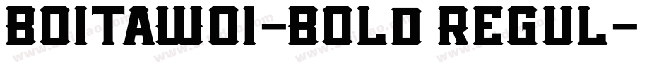 BoitaW01-Bold Regul字体转换